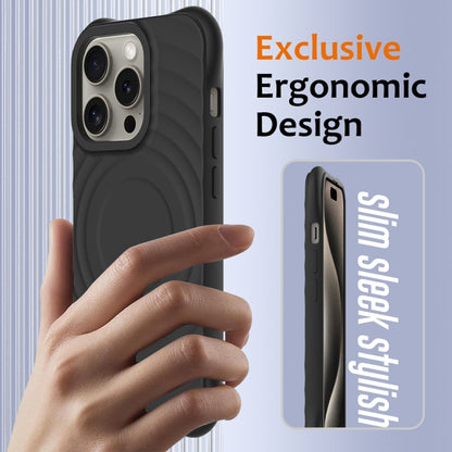 Wave Texture MagSafe Magnetic Liquid Silicone Phone Case