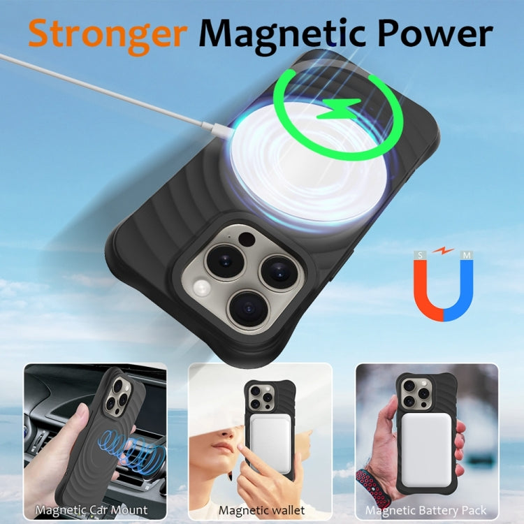 Wave Texture MagSafe Magnetic Liquid Silicone Phone Case