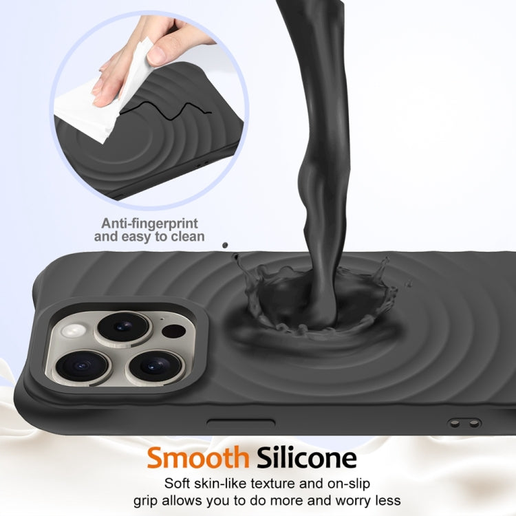 Wave Texture MagSafe Magnetic Liquid Silicone Phone Case