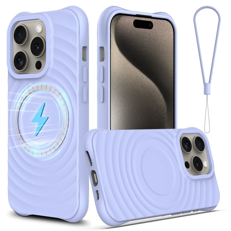 Wave Texture MagSafe Magnetic Liquid Silicone Phone Case