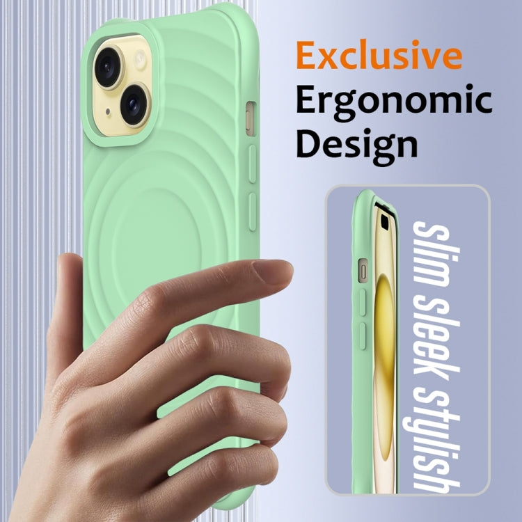 Wave Texture MagSafe Magnetic Liquid Silicone Phone Case, For iPhone 13 mini, For iPhone 12, For iPhone 12 Pro Max, For iPhone 12 Pro