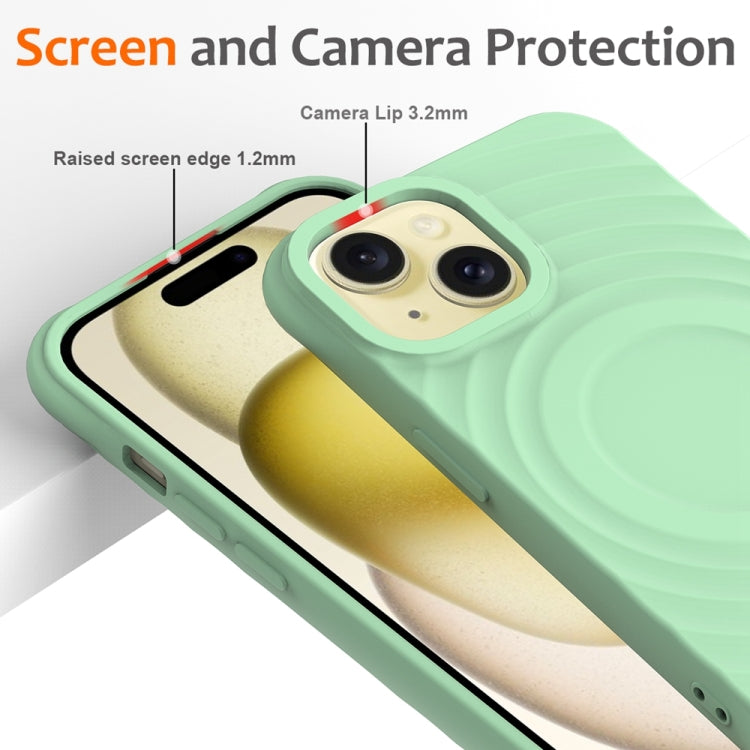 Wave Texture MagSafe Magnetic Liquid Silicone Phone Case, For iPhone 13 mini, For iPhone 12, For iPhone 12 Pro Max, For iPhone 12 Pro
