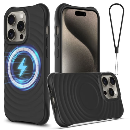 Wave Texture MagSafe Magnetic Liquid Silicone Phone Case, For iPhone 13 mini, For iPhone 12, For iPhone 12 Pro Max, For iPhone 12 Pro