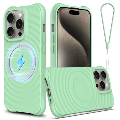 Wave Texture MagSafe Magnetic Liquid Silicone Phone Case, For iPhone 13 mini, For iPhone 12, For iPhone 12 Pro Max, For iPhone 12 Pro