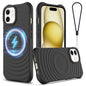 Wave Texture MagSafe Magnetic Liquid Silicone Phone Case, For iPhone 13 mini, For iPhone 12, For iPhone 12 Pro Max, For iPhone 12 Pro