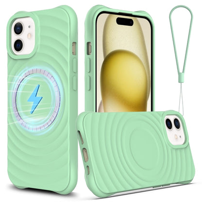 Wave Texture MagSafe Magnetic Liquid Silicone Phone Case, For iPhone 13 mini, For iPhone 12, For iPhone 12 Pro Max, For iPhone 12 Pro