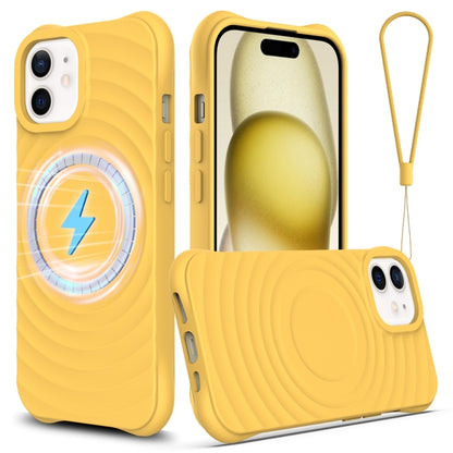 Wave Texture MagSafe Magnetic Liquid Silicone Phone Case, For iPhone 13 mini, For iPhone 12, For iPhone 12 Pro Max, For iPhone 12 Pro