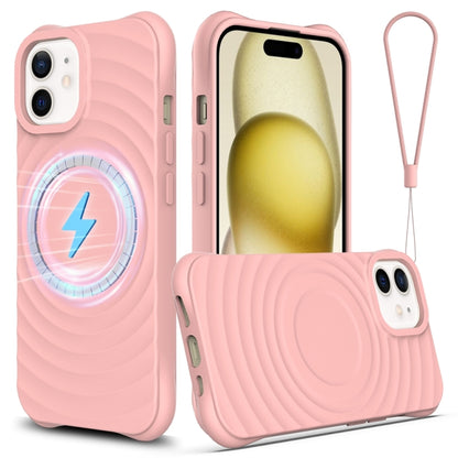 Wave Texture MagSafe Magnetic Liquid Silicone Phone Case, For iPhone 13 mini, For iPhone 12, For iPhone 12 Pro Max, For iPhone 12 Pro