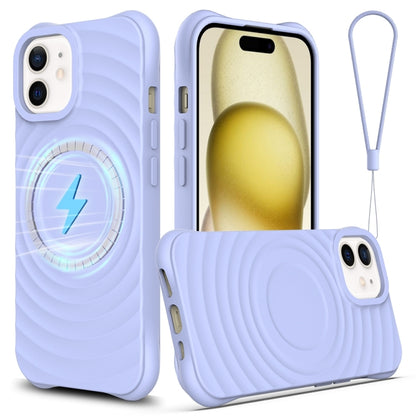 Wave Texture MagSafe Magnetic Liquid Silicone Phone Case, For iPhone 13 mini, For iPhone 12, For iPhone 12 Pro Max, For iPhone 12 Pro