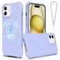 Wave Texture MagSafe Magnetic Liquid Silicone Phone Case, For iPhone 13 mini, For iPhone 12, For iPhone 12 Pro Max, For iPhone 12 Pro