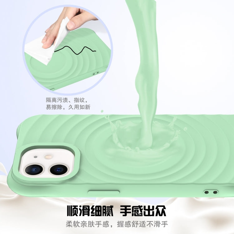 Wave Texture MagSafe Magnetic Liquid Silicone Phone Case, For iPhone 12 mini