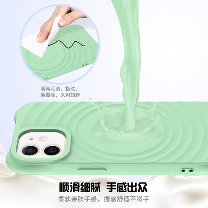 Wave Texture MagSafe Magnetic Liquid Silicone Phone Case, For iPhone 12 mini