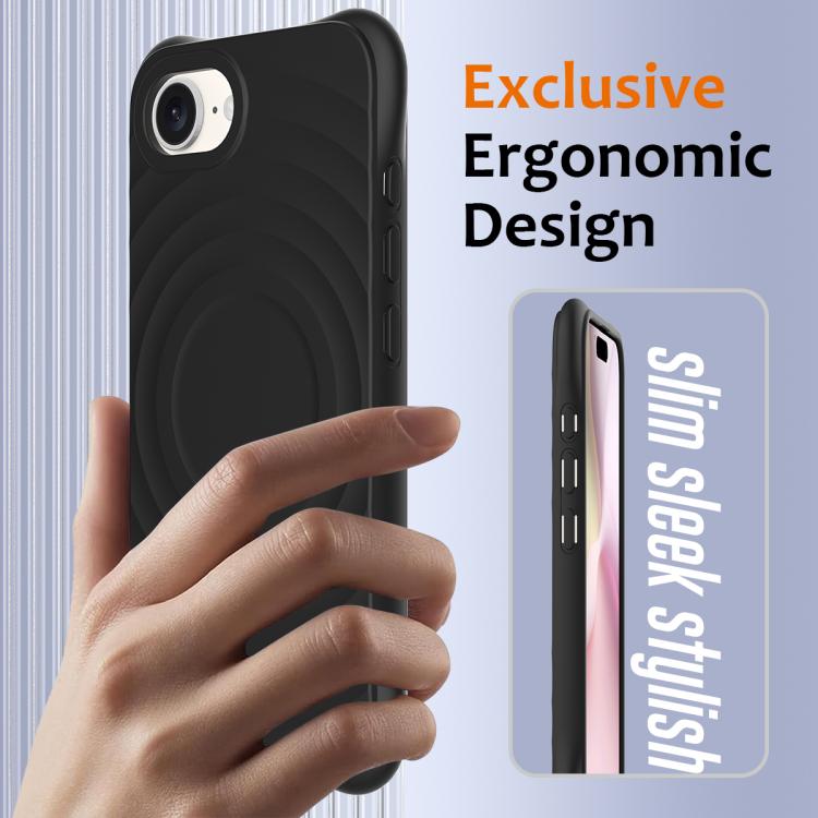 Wave Texture MagSafe Magnetic Liquid Silicone Phone Case, For iPhone 17e / 16e, For iPhone 17 Pro Max, For iPhone 17 Pro, For iPhone 17