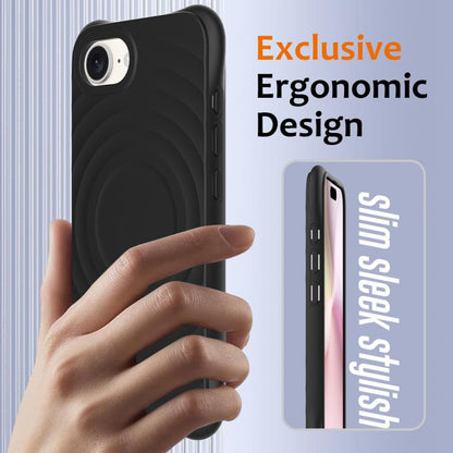 Wave Texture MagSafe Magnetic Liquid Silicone Phone Case, For iPhone 17e / 16e, For iPhone 17 Pro Max, For iPhone 17 Pro, For iPhone 17