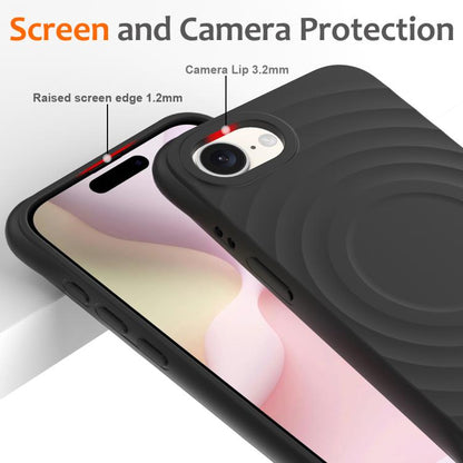 Wave Texture MagSafe Magnetic Liquid Silicone Phone Case, For iPhone 17e / 16e, For iPhone 17 Pro Max, For iPhone 17 Pro, For iPhone 17