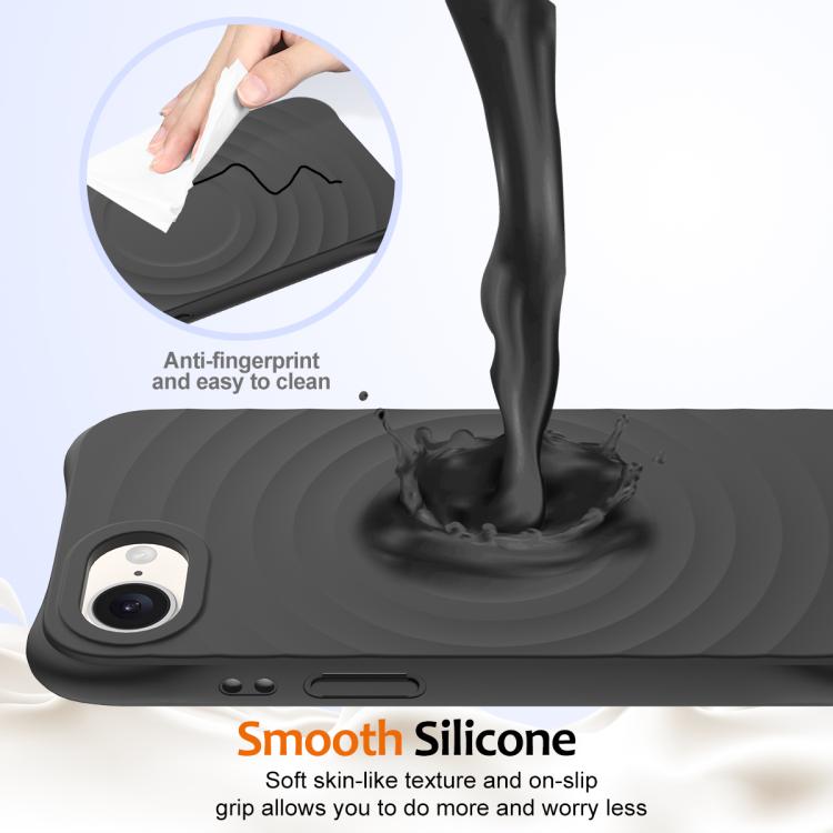 Wave Texture MagSafe Magnetic Liquid Silicone Phone Case, For iPhone 17e / 16e, For iPhone 17 Pro Max, For iPhone 17 Pro, For iPhone 17