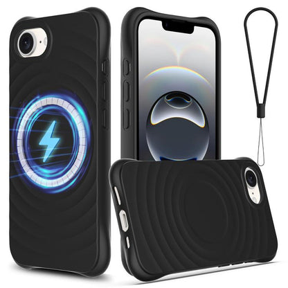 Wave Texture MagSafe Magnetic Liquid Silicone Phone Case, For iPhone 18 Pro / 17 Pro, For iPhone 18 Pro Max / 17 Pro Max, For iPhone 17e / 16e, For iPhone 17