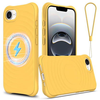 Wave Texture MagSafe Magnetic Liquid Silicone Phone Case, For iPhone 18 Pro / 17 Pro, For iPhone 18 Pro Max / 17 Pro Max, For iPhone 17e / 16e, For iPhone 17