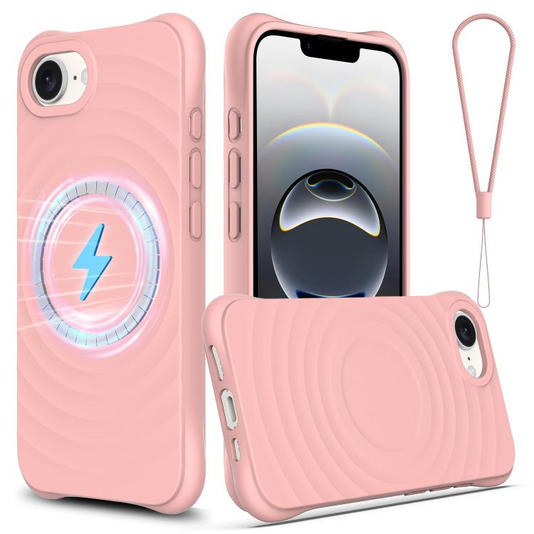 Wave Texture MagSafe Magnetic Liquid Silicone Phone Case, For iPhone 18 Pro / 17 Pro, For iPhone 18 Pro Max / 17 Pro Max, For iPhone 17e / 16e, For iPhone 17