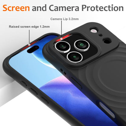 Wave Texture MagSafe Magnetic Liquid Silicone Phone Case, For iPhone 18 Pro / 17 Pro, For iPhone 18 Pro Max / 17 Pro Max, For iPhone 17e / 16e, For iPhone 17