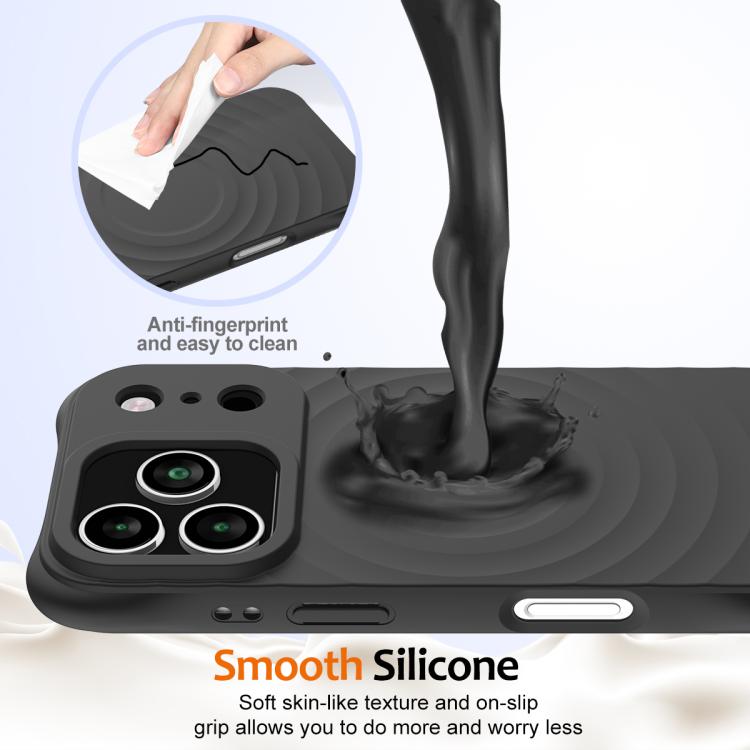 Wave Texture MagSafe Magnetic Liquid Silicone Phone Case, For iPhone 18 Pro / 17 Pro, For iPhone 18 Pro Max / 17 Pro Max, For iPhone 17e / 16e, For iPhone 17