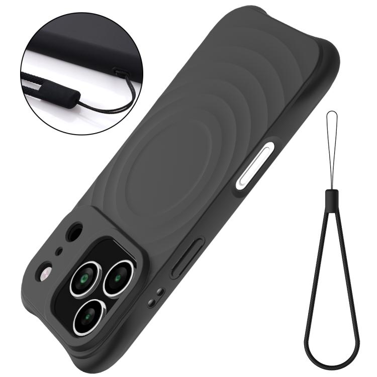 Wave Texture MagSafe Magnetic Liquid Silicone Phone Case, For iPhone 18 Pro / 17 Pro, For iPhone 18 Pro Max / 17 Pro Max, For iPhone 17e / 16e, For iPhone 17