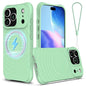 Wave Texture MagSafe Magnetic Liquid Silicone Phone Case, For iPhone 17e / 16e, For iPhone 17 Pro Max, For iPhone 17 Pro, For iPhone 17