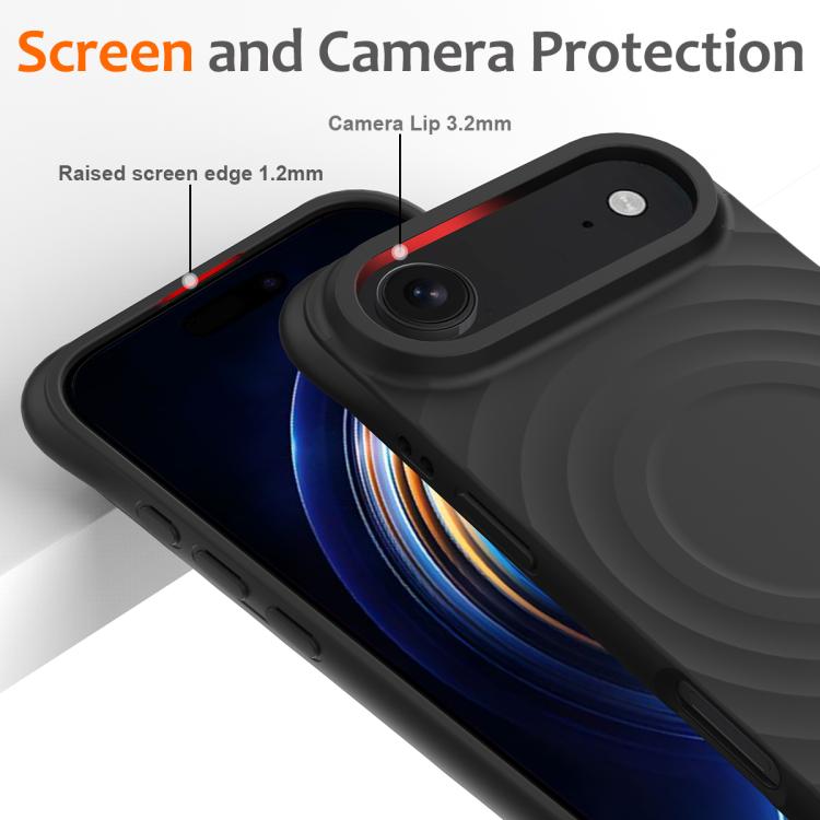 Wave Texture MagSafe Magnetic Liquid Silicone Phone Case, For iPhone Air, For iPhone 16 Pro Max, For iPhone 16 Pro, For iPhone 16 Plus