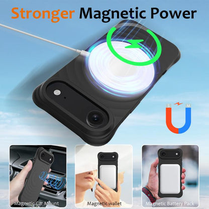 Wave Texture MagSafe Magnetic Liquid Silicone Phone Case, For iPhone Air, For iPhone 16 Pro Max, For iPhone 16 Pro, For iPhone 16 Plus