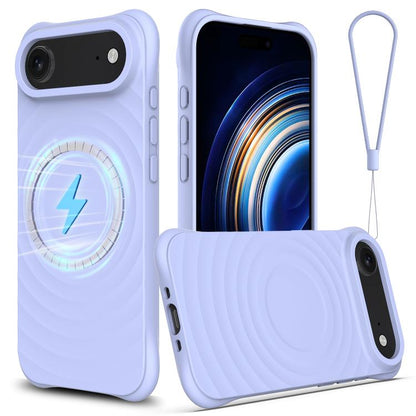 Wave Texture MagSafe Magnetic Liquid Silicone Phone Case, For iPhone Air, For iPhone 16 Pro Max, For iPhone 16 Pro, For iPhone 16 Plus