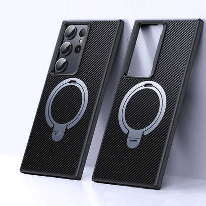 Double Ring MagSafe Holder Carbon Fibre Phone Case