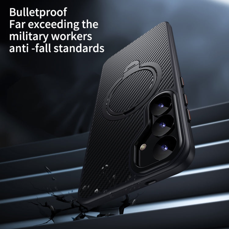 Double Ring MagSafe Holder Carbon Fibre Phone Case