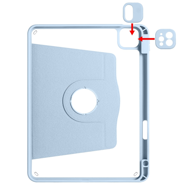 Acrylic 360 Degree Rotation Holder Leather Tablet Case, For iPad Air 13 2025 / 2024