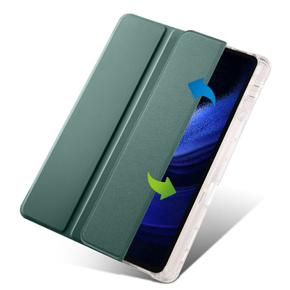 3-fold Clear TPU Smart Leather Tablet Case with Pen Slot, For iPad Pro 13 2025 / 2024, For iPad Pro 11 2025 / 2024