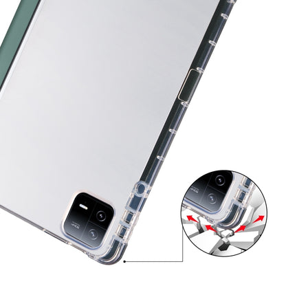 3-fold Clear TPU Smart Leather Tablet Case with Pen Slot, For iPad Pro 13 2025 / 2024, For iPad Pro 11 2025 / 2024