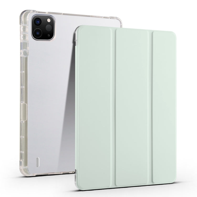 3-fold Clear TPU Smart Leather Tablet Case with Pen Slot, For iPad Pro 13 2025 / 2024, For iPad Pro 11 2025 / 2024