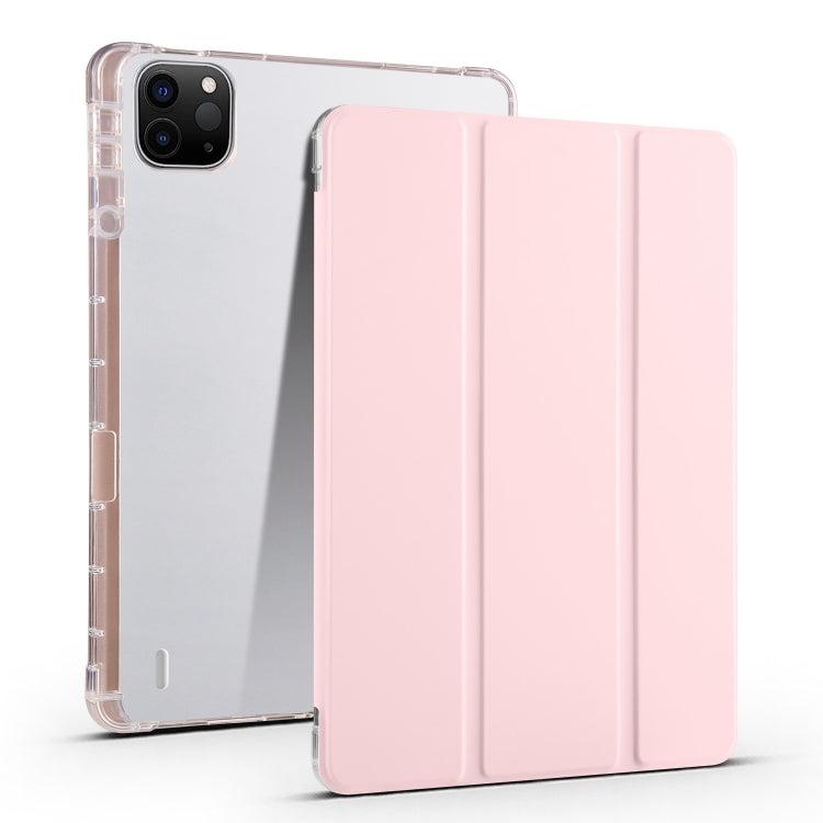 3-fold Clear TPU Smart Leather Tablet Case with Pen Slot, For iPad Pro 13 2025 / 2024, For iPad Pro 11 2025 / 2024