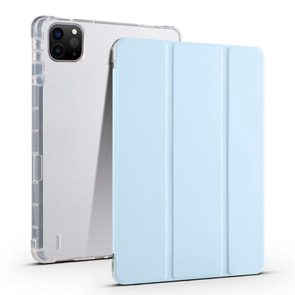 3-fold Clear TPU Smart Leather Tablet Case with Pen Slot, For iPad Air 13 2026 / 2025 / 2024, For iPad Air 11 2026 / 2025 / 2024