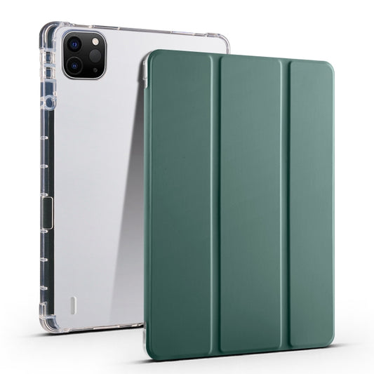 3-fold Clear TPU Smart Leather Tablet Case with Pen Slot, For iPad Air 13 2026 / 2025 / 2024, For iPad Air 11 2026 / 2025 / 2024