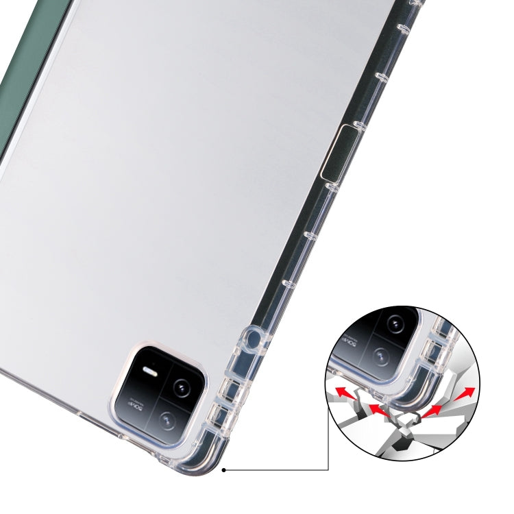 3-fold Clear TPU Smart Leather Tablet Case with Pen Slot, For iPad Air 13 2026 / 2025 / 2024, For iPad Air 11 2026 / 2025 / 2024