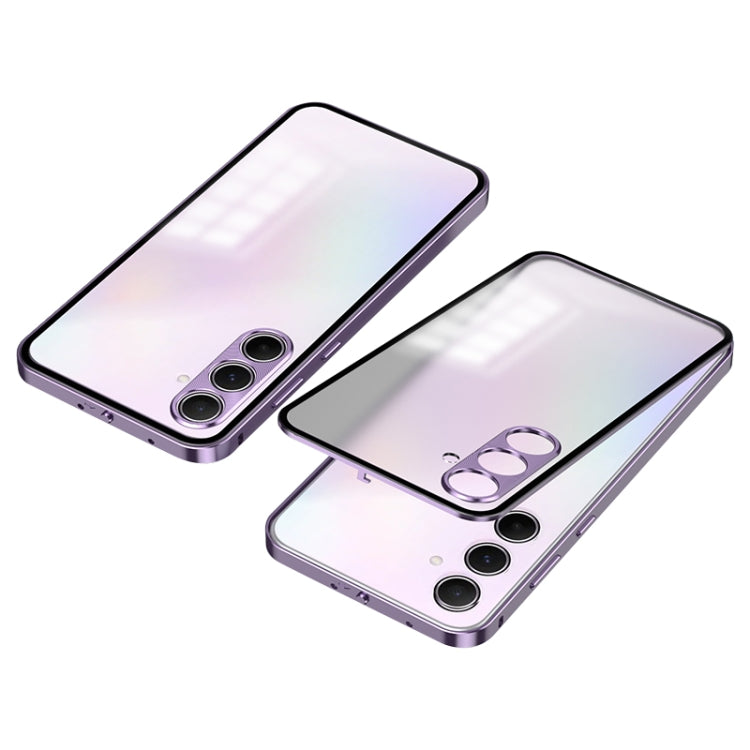 Snap Buckle Metal Frame Frosted Phone Case