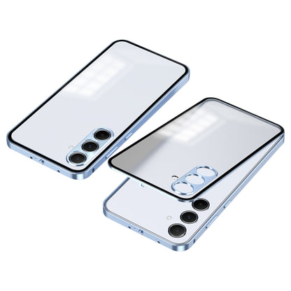 Snap Buckle Metal Frame Frosted Phone Case