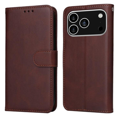 Classic Calf Texture Flip Leather Phone Case, For iPhone 17e / 16e, For iPhone 17 Pro Max, For iPhone 17 Pro, For iPhone 17