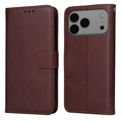 Classic Calf Texture Flip Leather Phone Case, For iPhone 17e / 16e, For iPhone 17 Pro Max, For iPhone 17 Pro, For iPhone 17