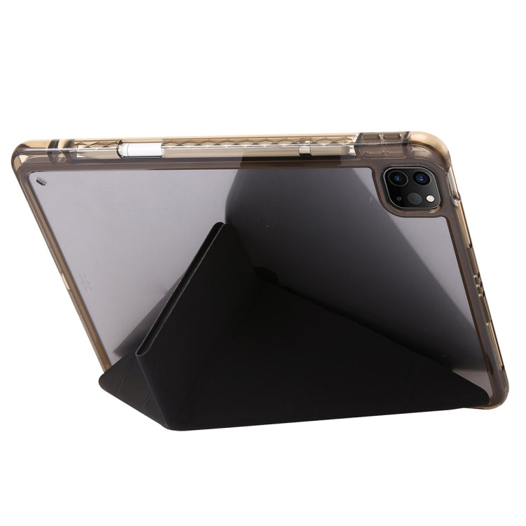 Clear Acrylic Deformation Leather Tablet Case