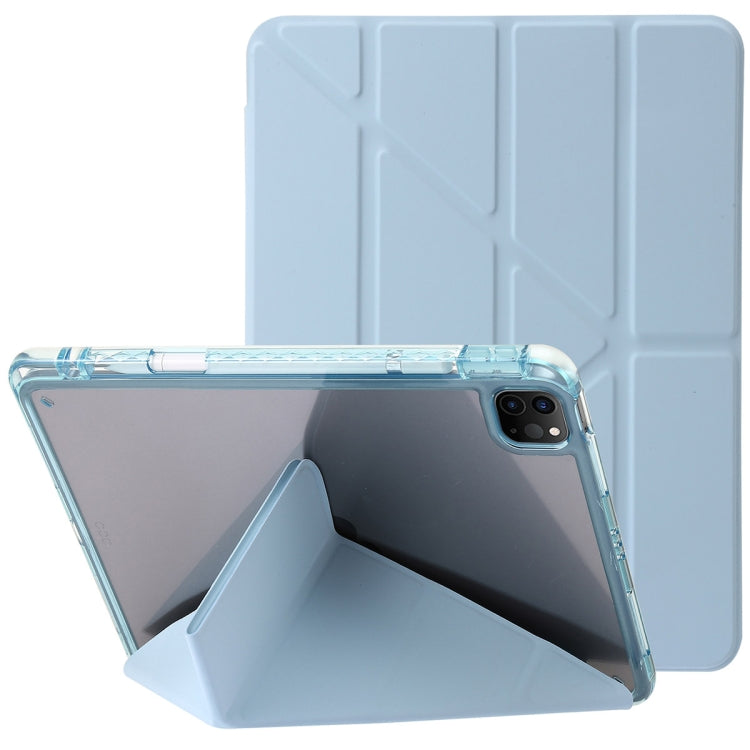 Clear Acrylic Deformation Leather Tablet Case