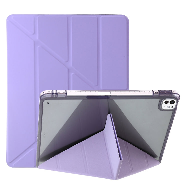 Clear Acrylic Deformation Leather Tablet Case