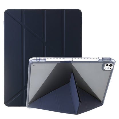 Clear Acrylic Deformation Leather Tablet Case
