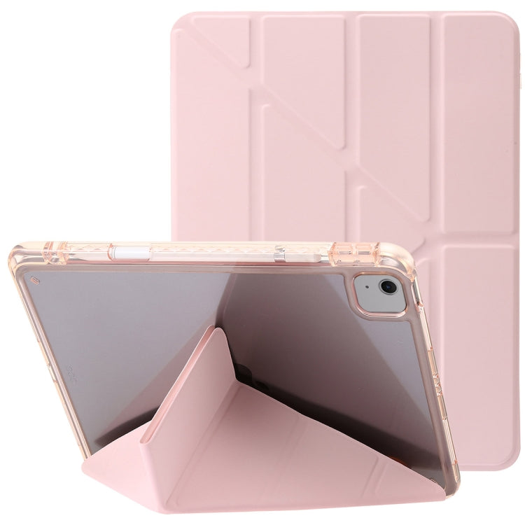 Clear Acrylic Deformation Leather Tablet Case, For iPad Air 13 2026 / 2025 / 2024, For iPad Air 11 2026 / 2025 / 2024