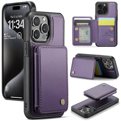JEEHOOD J05 Business Magnetic Style RFID Leather Phone Case, For iPhone 16, For iPhone 15 Pro Max, For iPhone 15 Pro, For iPhone 15 Plus